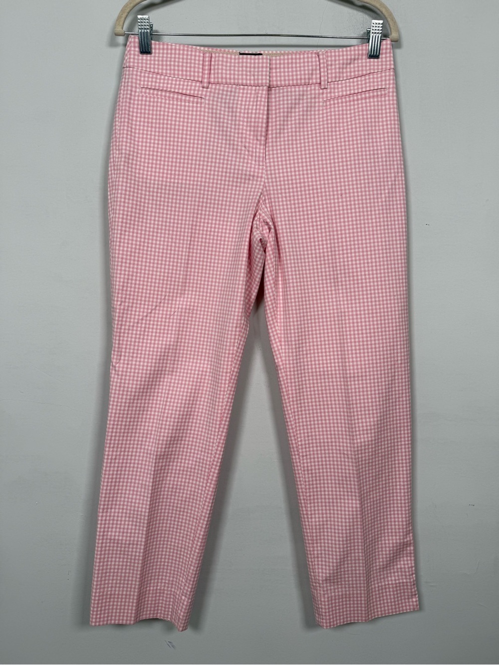 Talbots Cotton Gingham Perfect Crop Ankle Pants, Size 2, Great Condition